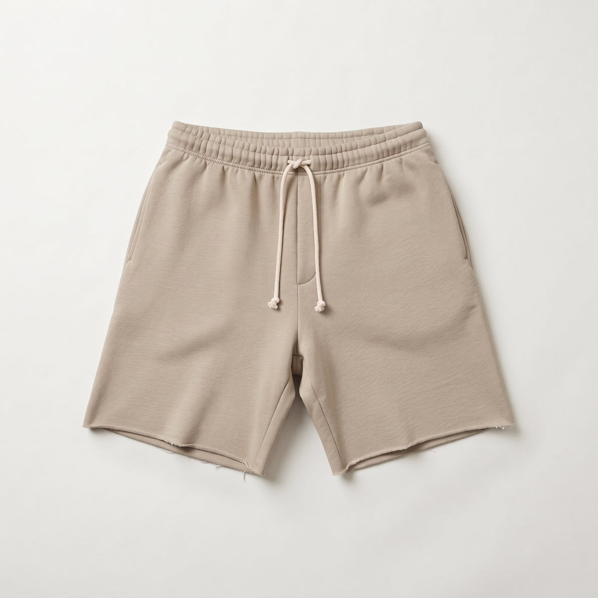 Pull&Bear Men's Raw-Cut Fleece Bermuda Shorts