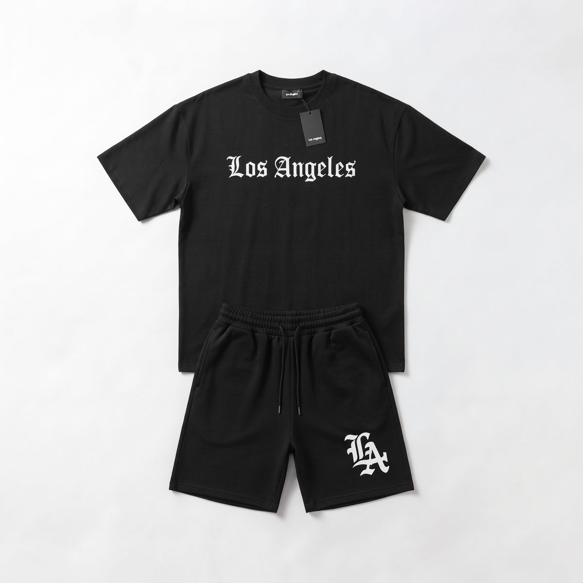 Los Angeles Men's 2-Piece Gothic Graphic T-Shirt & Shorts Set
