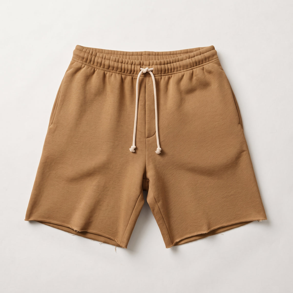 Pull&Bear Men's Raw-Cut Fleece Bermuda Shorts