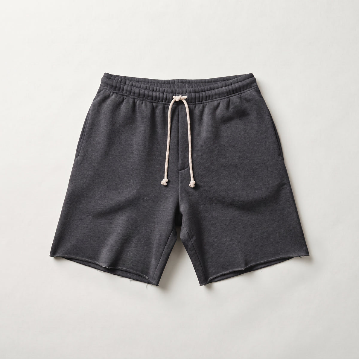 Pull&Bear Men's Raw-Cut Fleece Bermuda Shorts