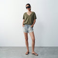Next | Lace Insert Denim Shorts