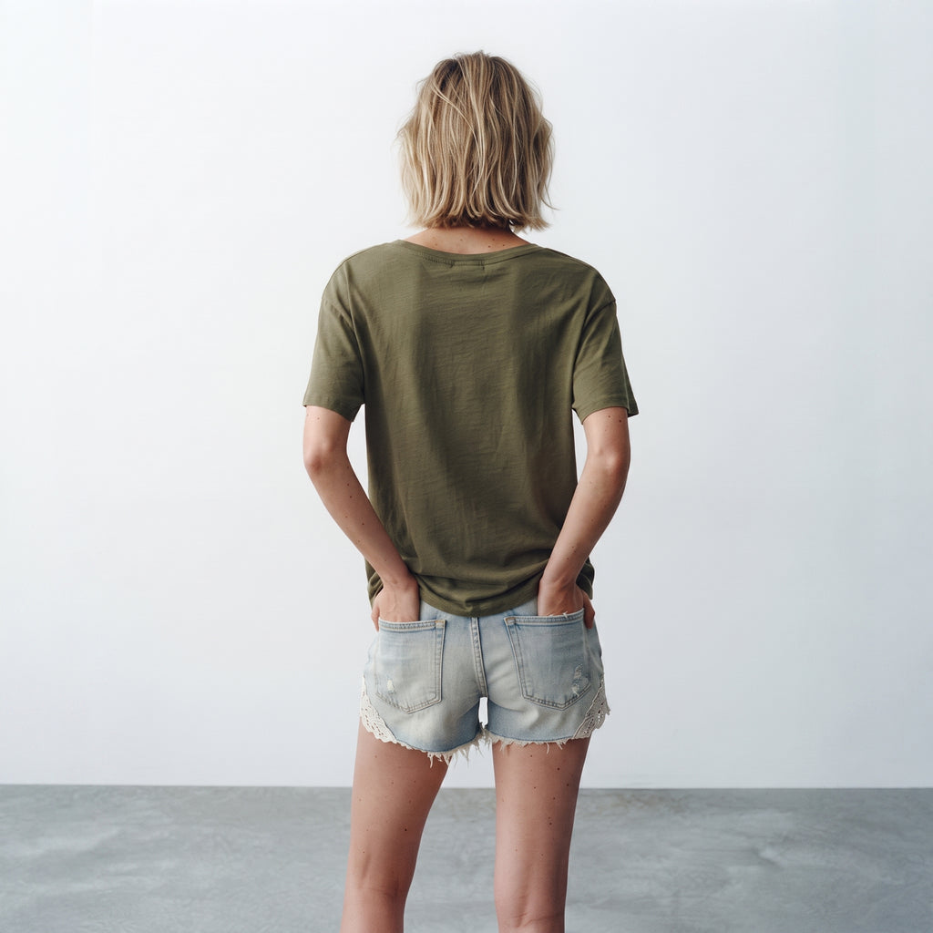 Next | Lace Insert Denim Shorts