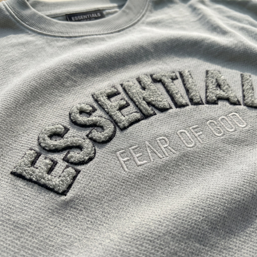 Fear of God | Essentials Men's Chenille Logo Oversized T-Shirt and Shorts Co-Ord Set