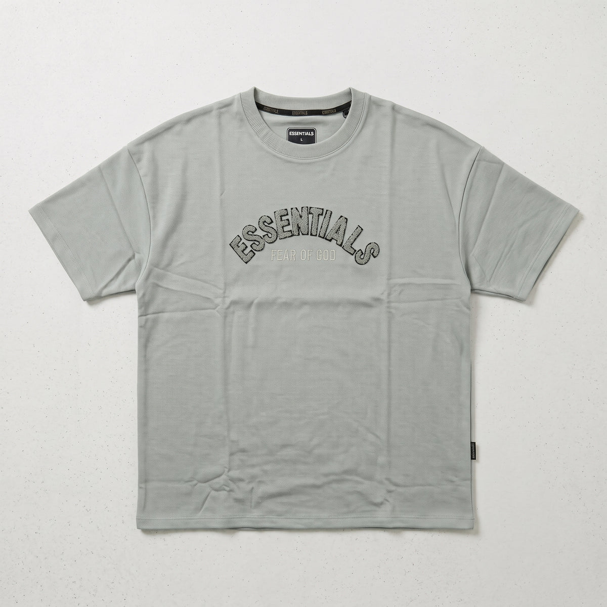 Fear of God | Essentials Men's Chenille Logo Oversized T-Shirt and Shorts Co-Ord Set