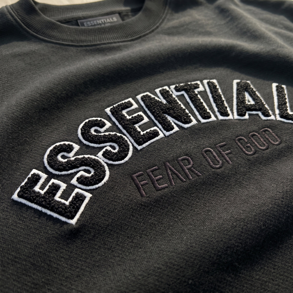 Fear of God | Essentials Men's Chenille Logo Oversized T-Shirt and Shorts Co-Ord Set