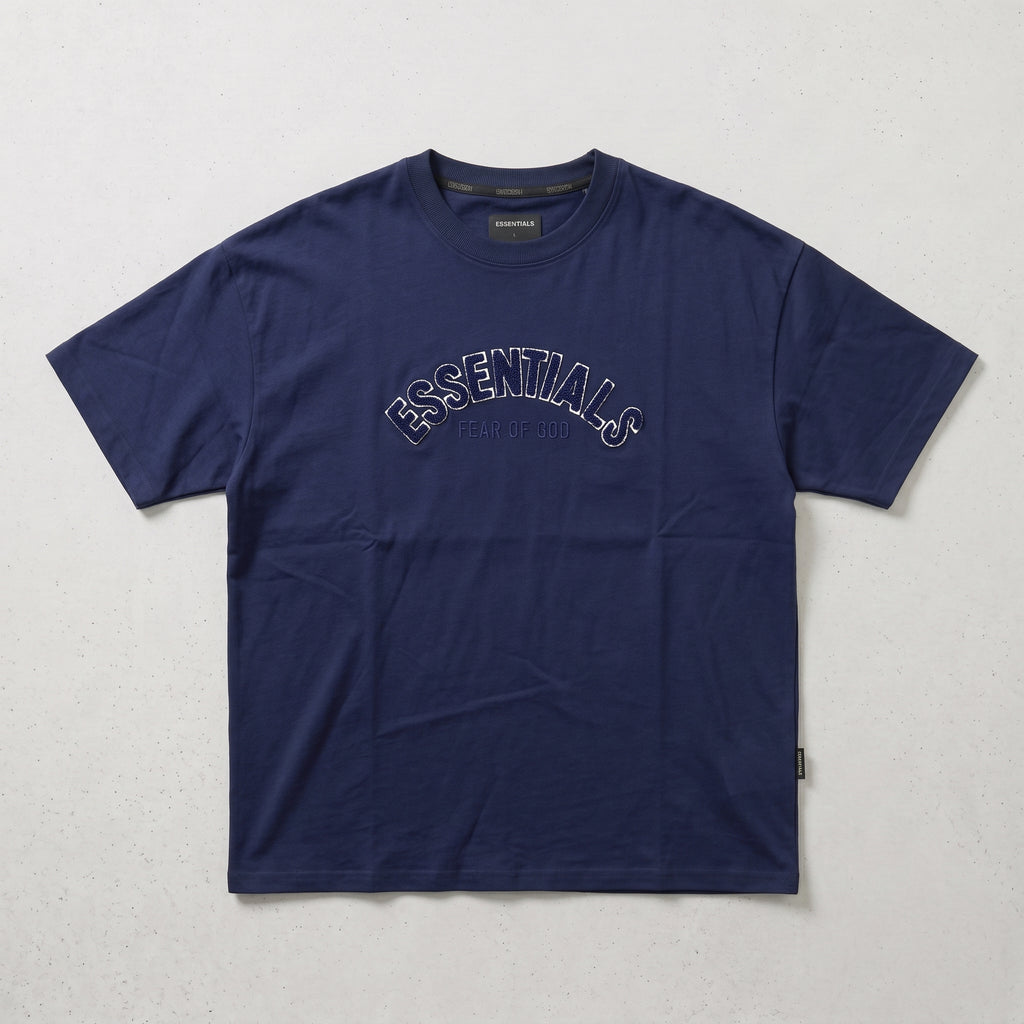 Fear of God | Essentials Men's Chenille Logo Oversized T-Shirt and Shorts Co-Ord Set