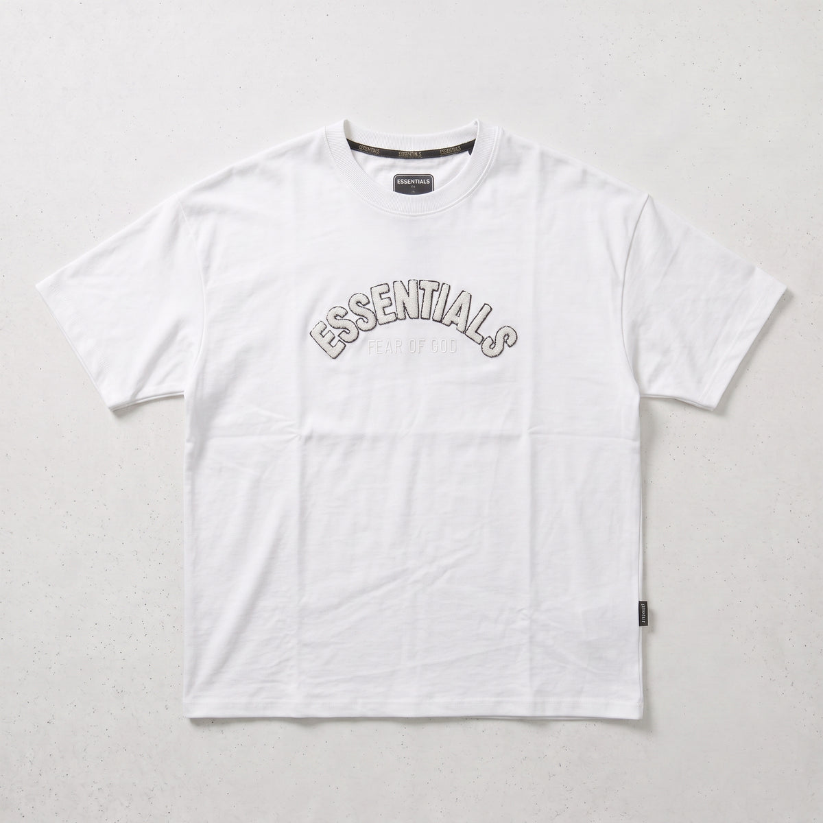 Fear of God | Essentials Men's Chenille Logo Oversized T-Shirt and Shorts Co-Ord Set