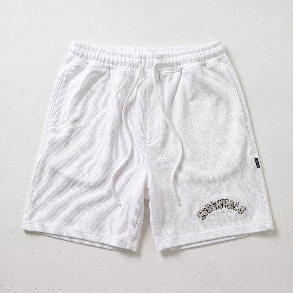 Fear of God | Essentials Men's Chenille Logo Oversized T-Shirt and Shorts Co-Ord Set