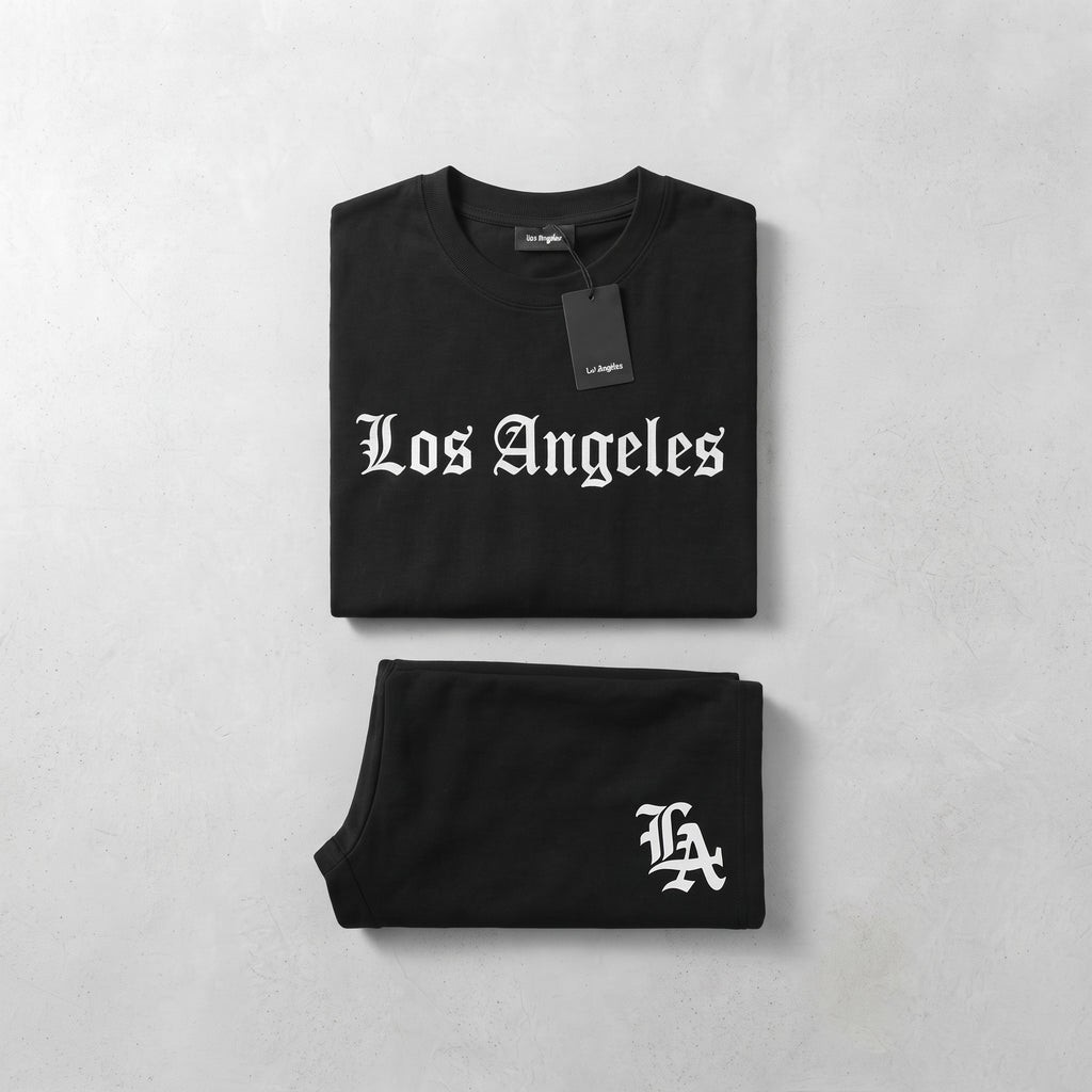 Los Angeles Men's 2-Piece Gothic Graphic T-Shirt & Shorts Set