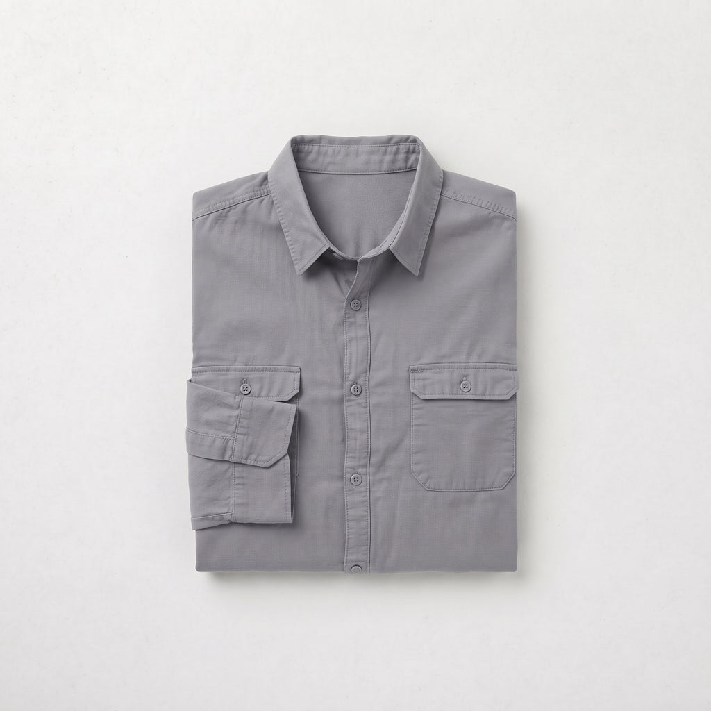 Andrew Charles Men's Long Sleeve Utility Workwear Shirt