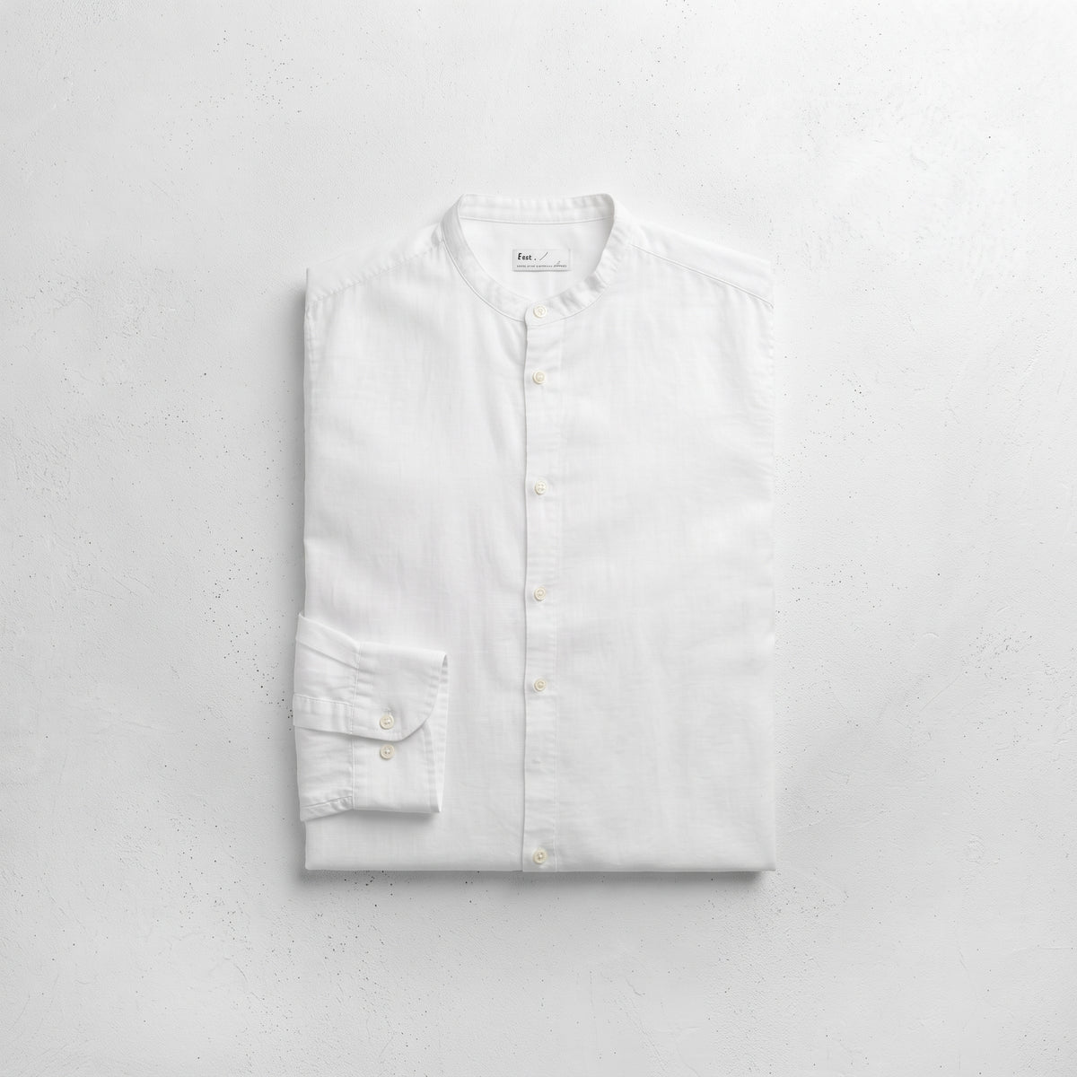 Andrew Charles Men's Linen-Blend Mandarin Collar Long Sleeve Shirt