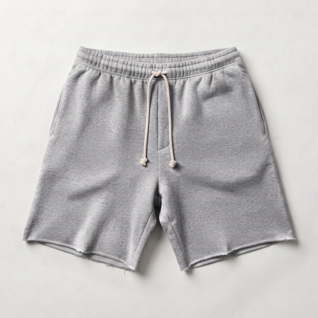 Pull&Bear Men's Raw-Cut Fleece Bermuda Shorts