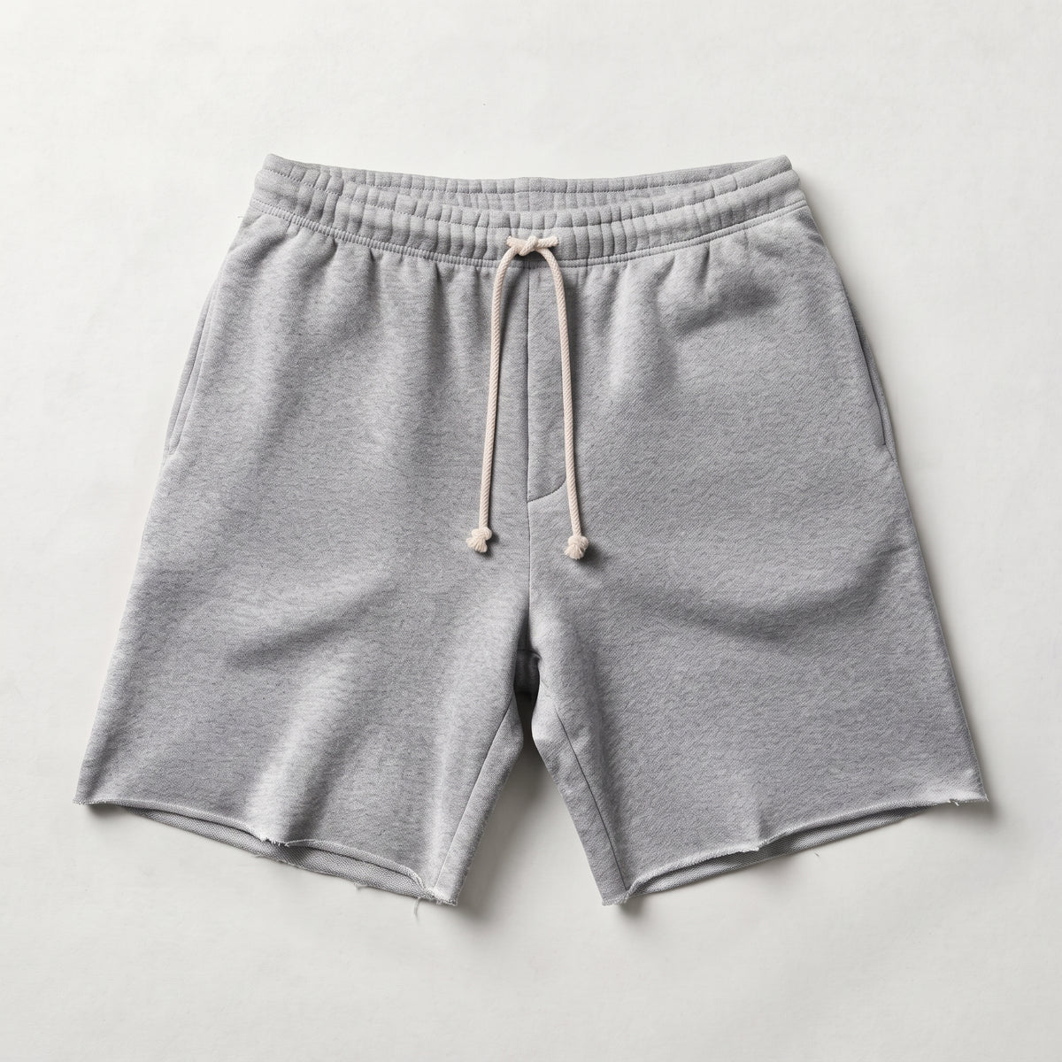 Pull&Bear Men's Raw-Cut Fleece Bermuda Shorts