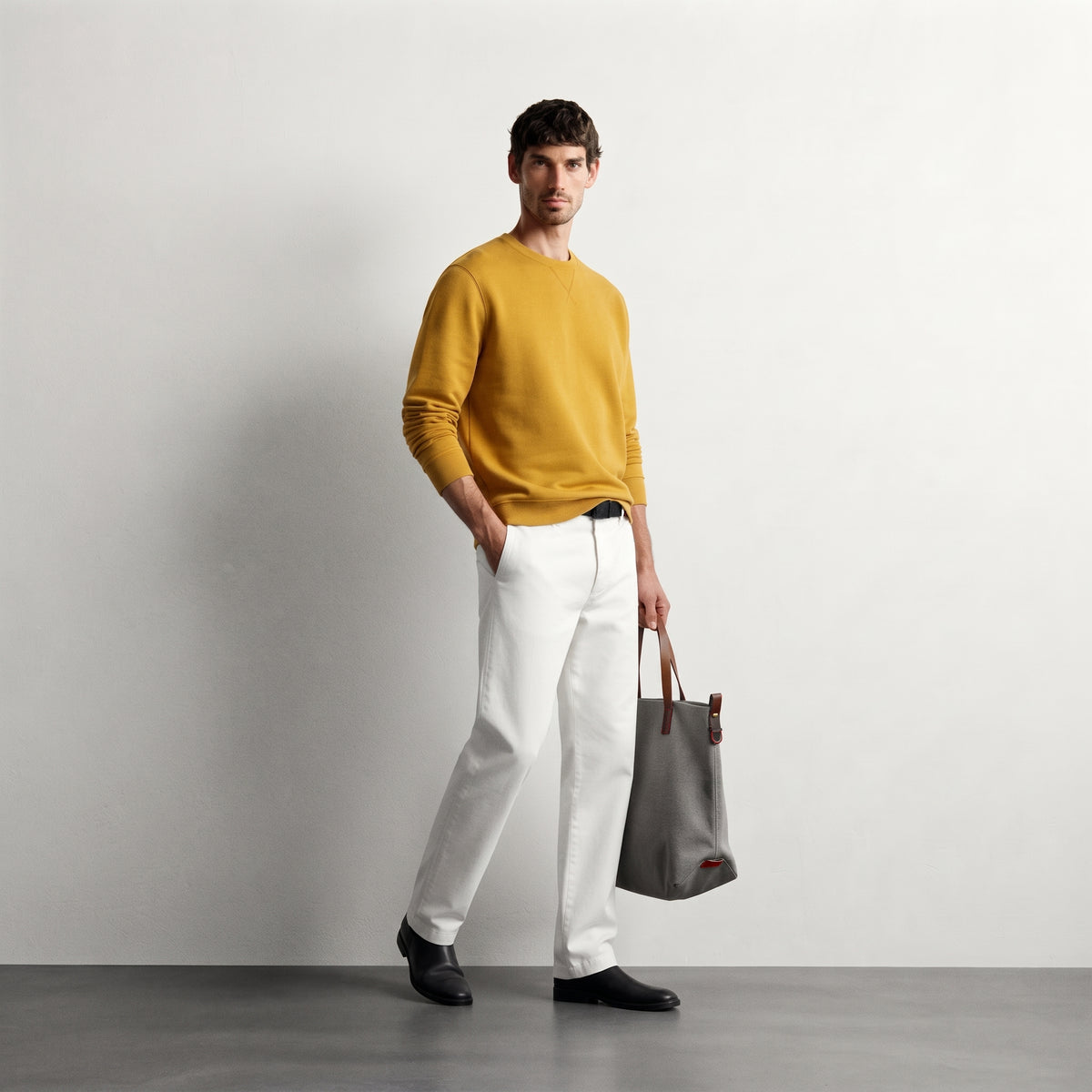 Infinity Men's Classic V-Stitch Crewneck Sweatshirt
