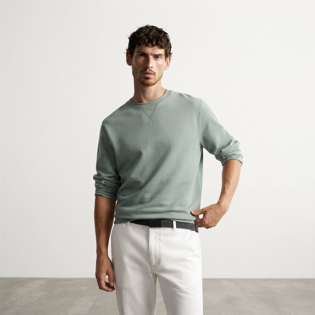 Infinity Men's Classic V-Stitch Crewneck Sweatshirt