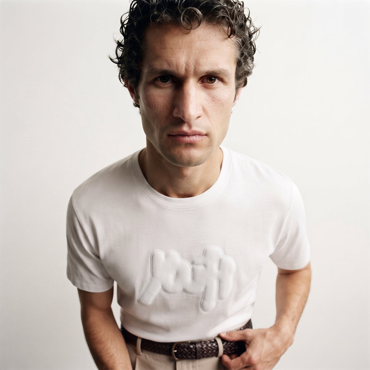 JR Men's Embossed Graphic Short Sleeve T-Shirt