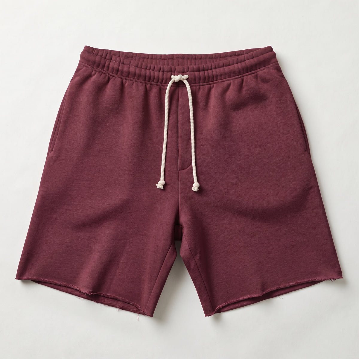 Pull&Bear Men's Raw-Cut Fleece Bermuda Shorts