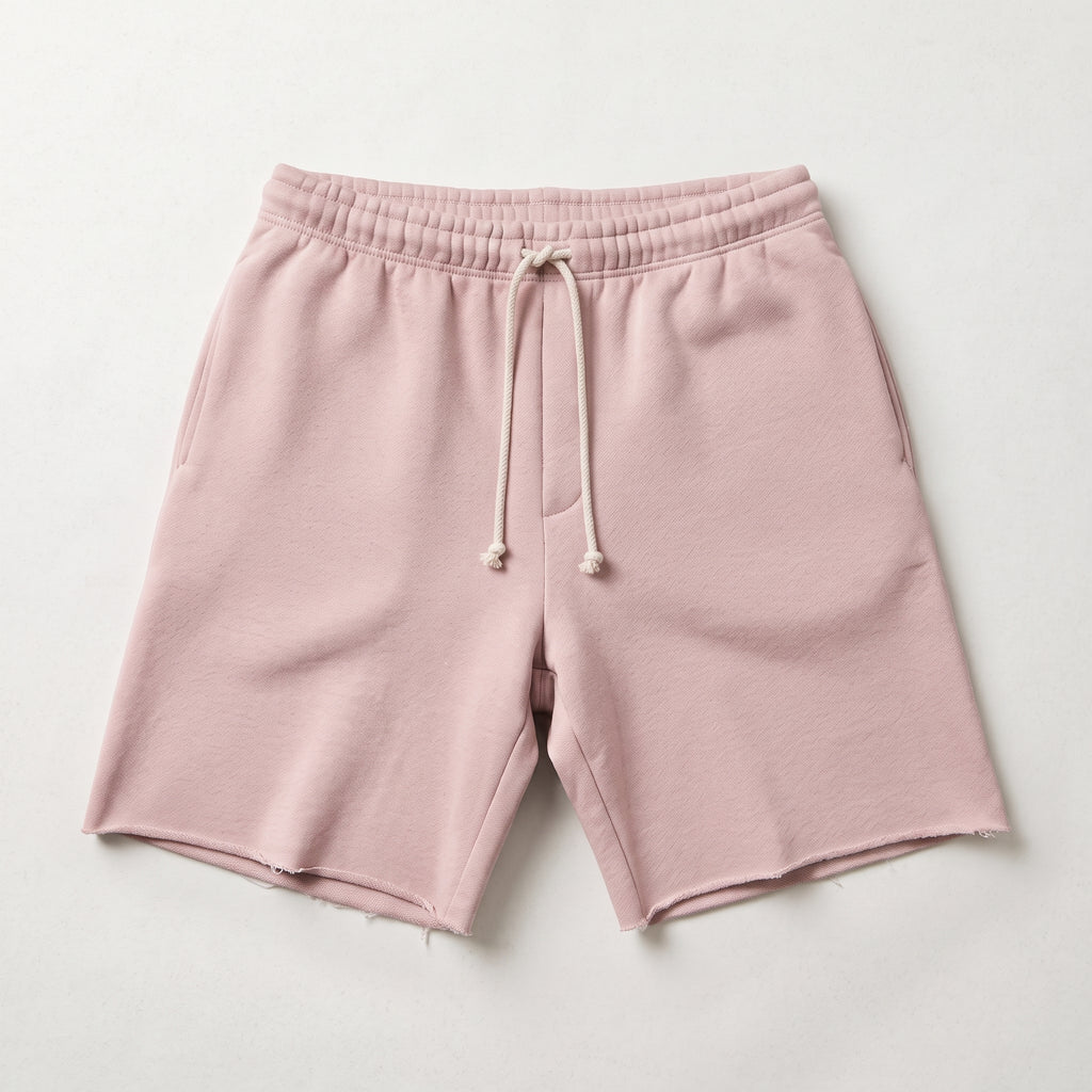 Pull&Bear Men's Raw-Cut Fleece Bermuda Shorts
