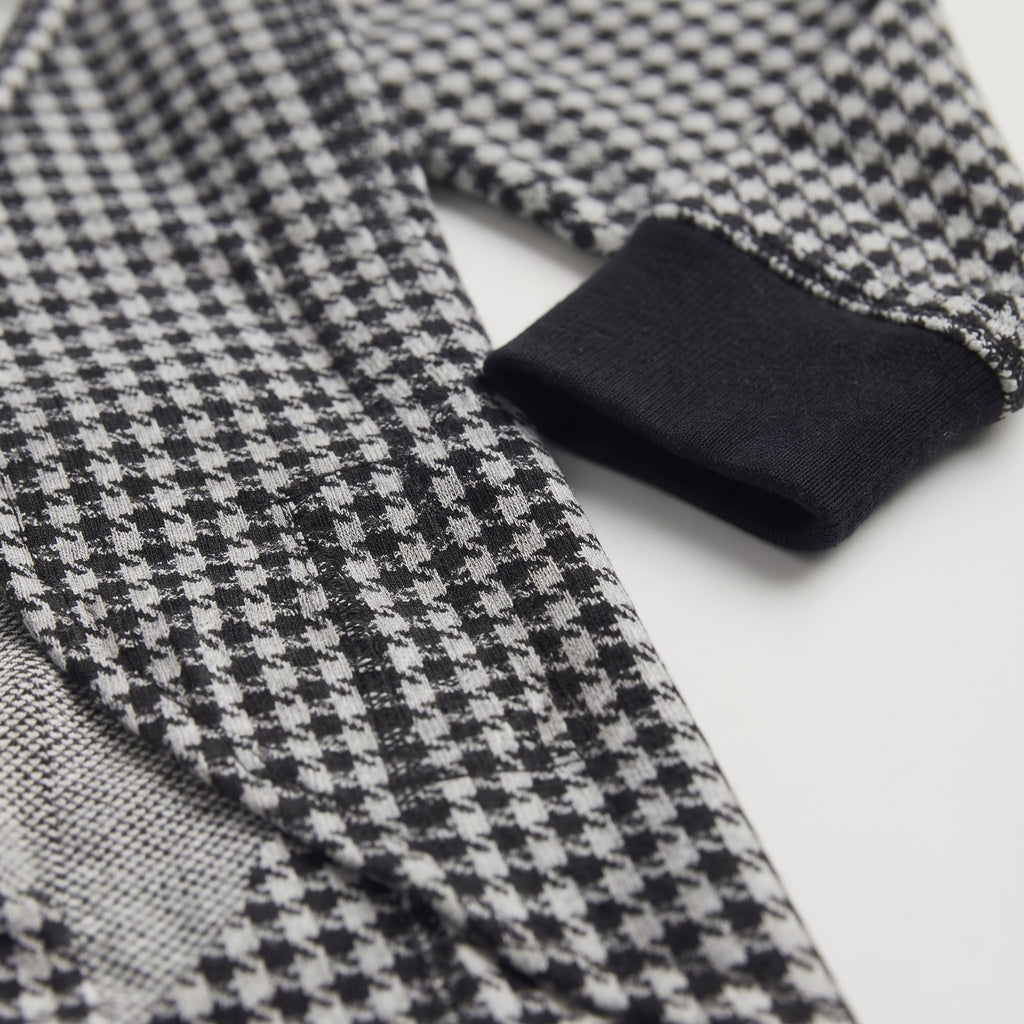 Fashion Zone | Houndstooth Hooded Cardigan