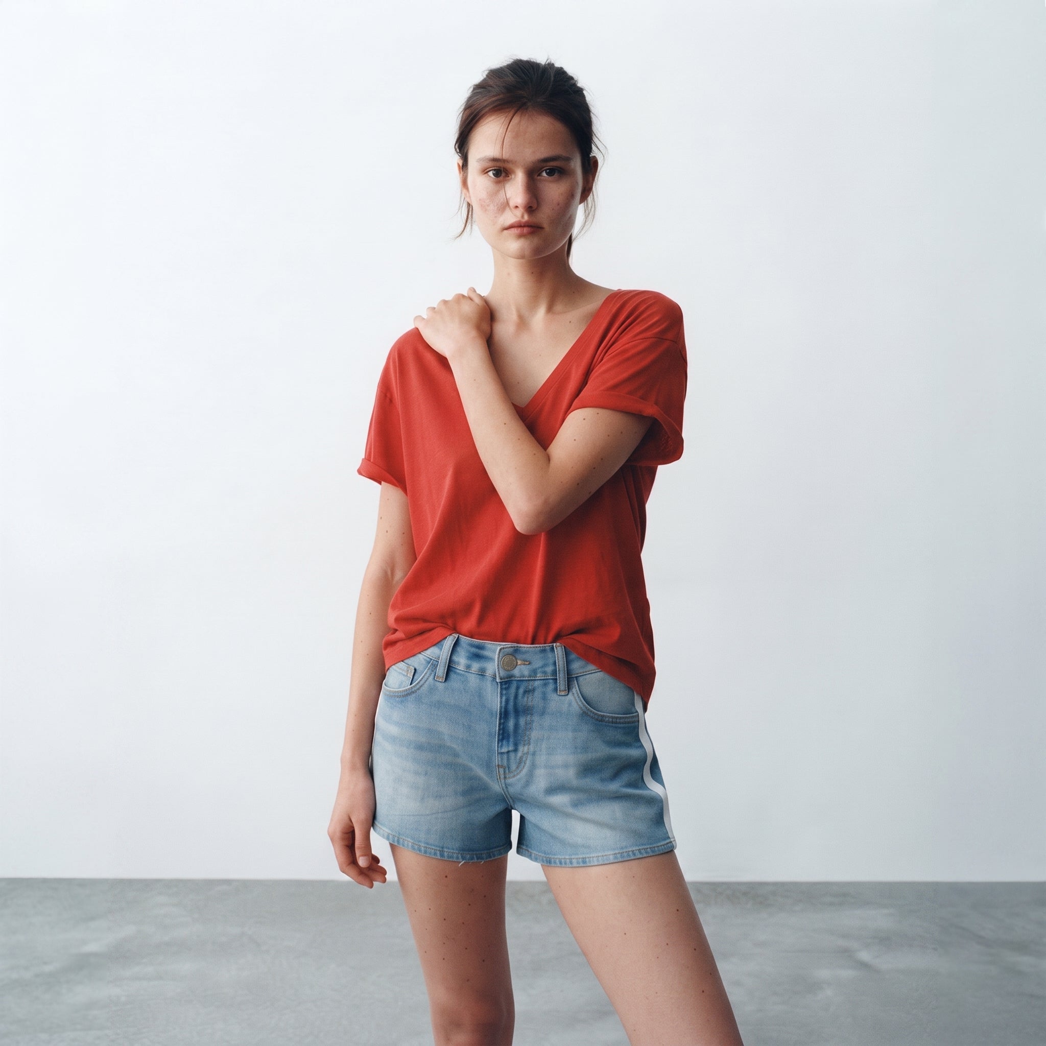 Springfield | Side Stripe Denim Shorts