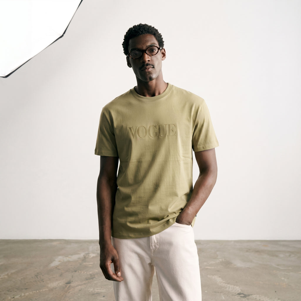 Vogue | Embroidered Logo Classic T-Shirt