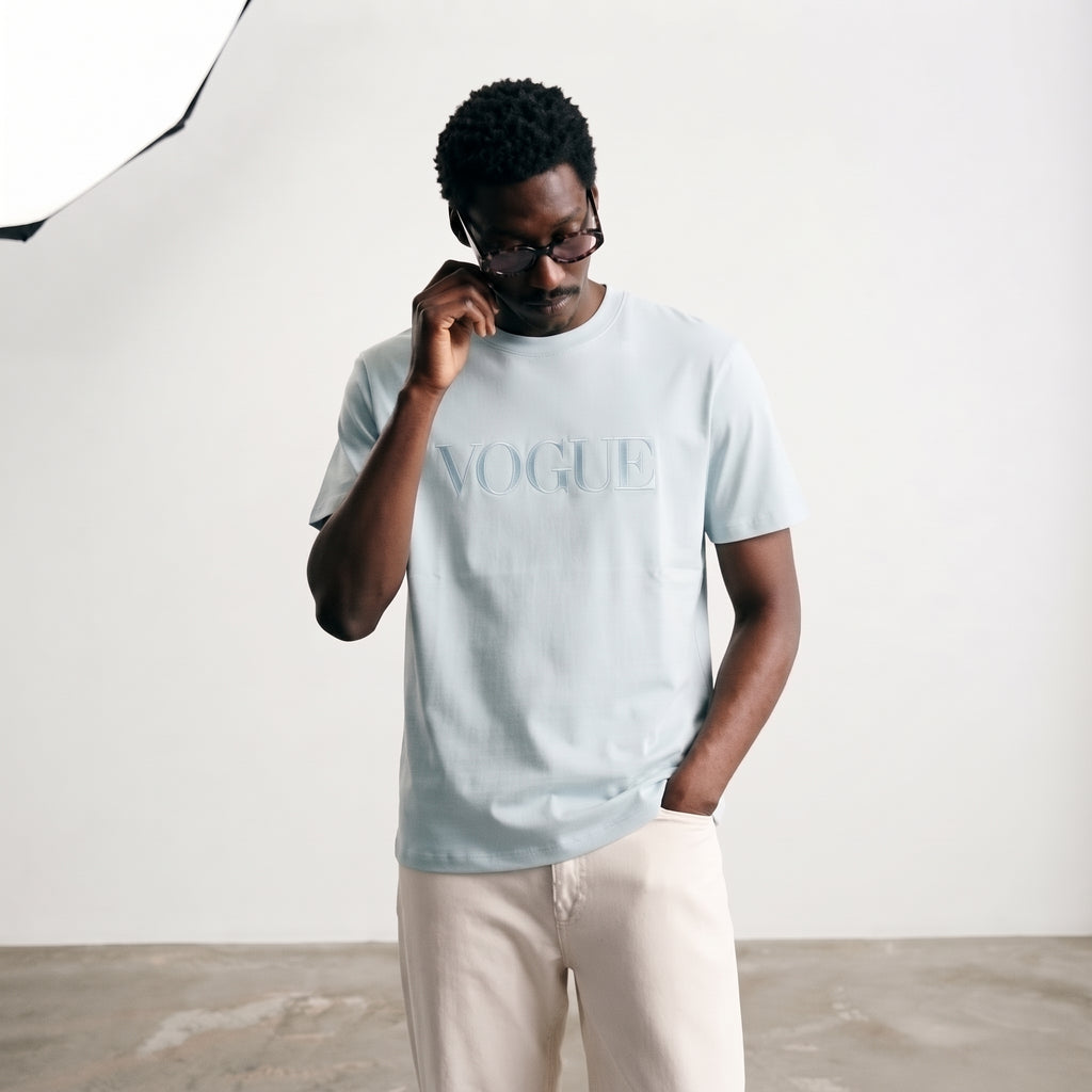 Vogue | Embroidered Logo Classic T-Shirt