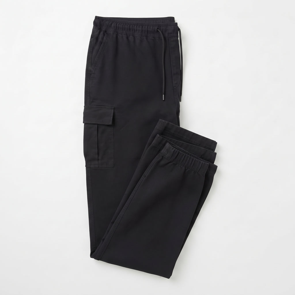 Smog | Men's Elastic Waist Denim Cargo Joggers