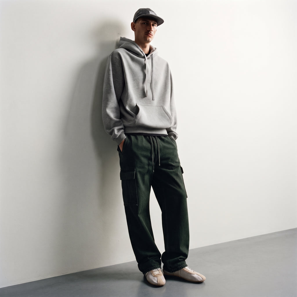 Smog | Men's Elastic Waist Denim Cargo Joggers