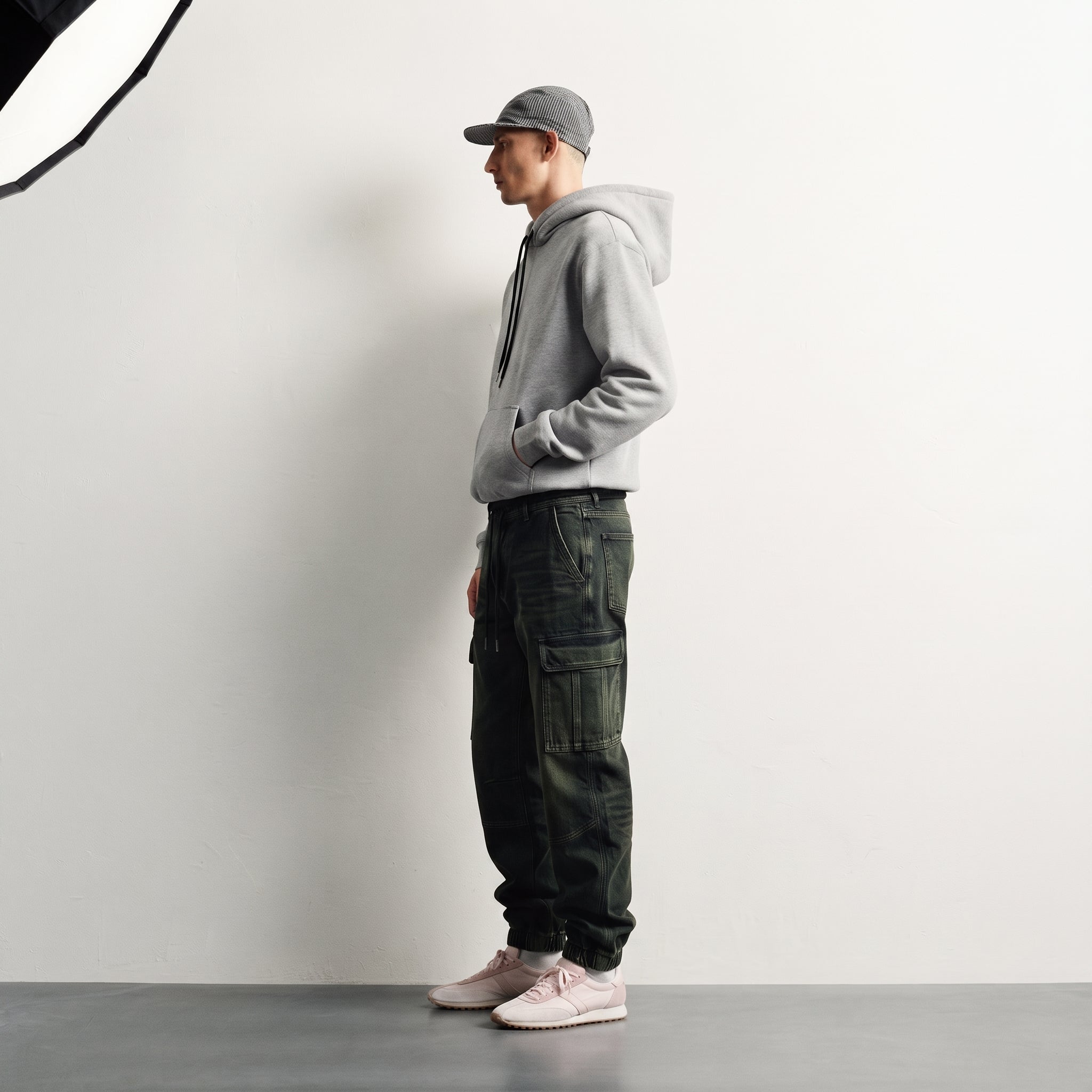 Smog | Men's Elastic Waist Denim Cargo Joggers