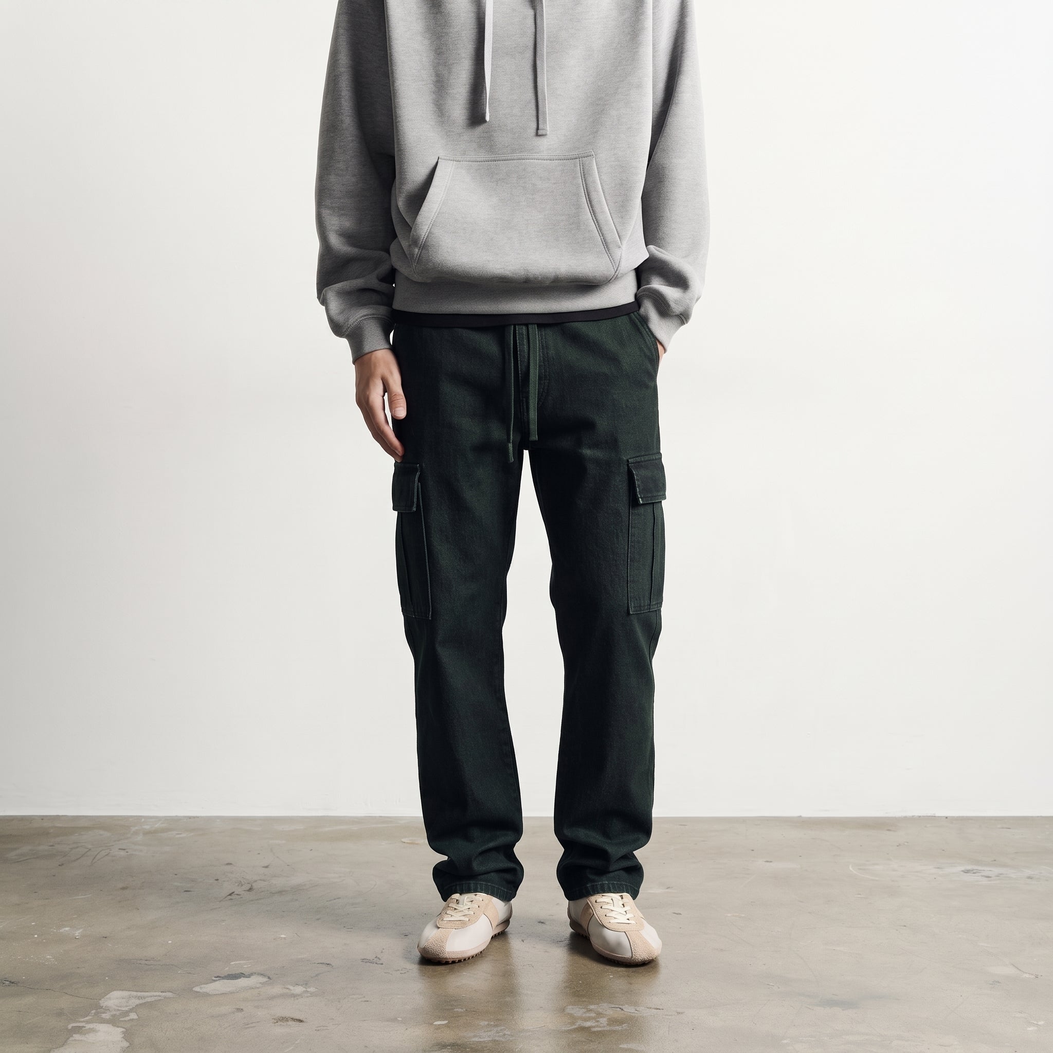 Smog | Men's Elastic Waist Denim Cargo Joggers