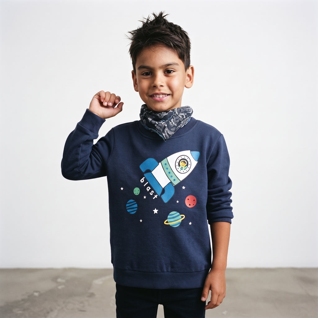 H&M | Kids Space Rocket Crewneck Sweatshirt
