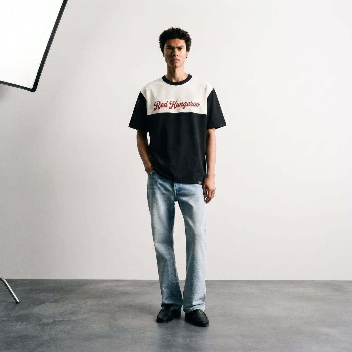Timeless Paris | Red Kangaroo Colorblock Regular Fit T-Shirt