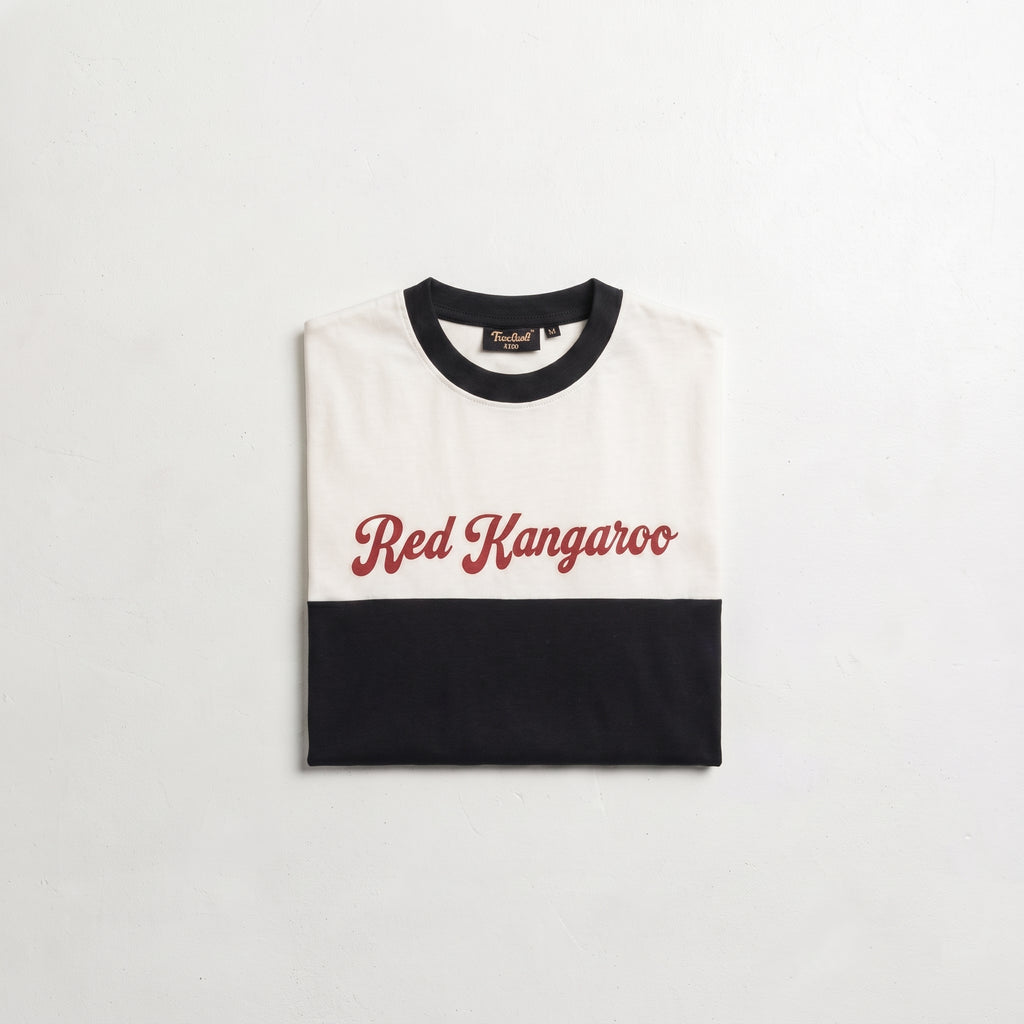 Timeless Paris | Red Kangaroo Colorblock Regular Fit T-Shirt