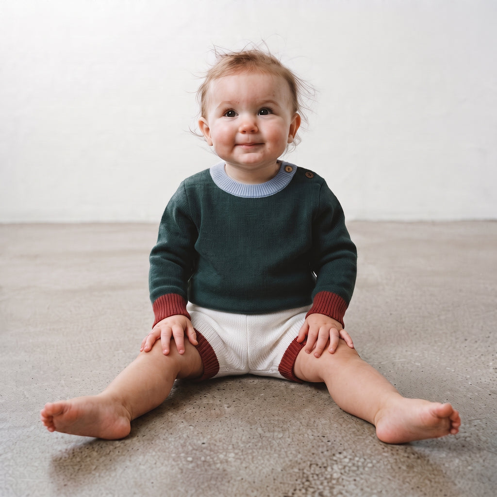 Mayoral | Baby Colorblock Knit Crewneck Sweater