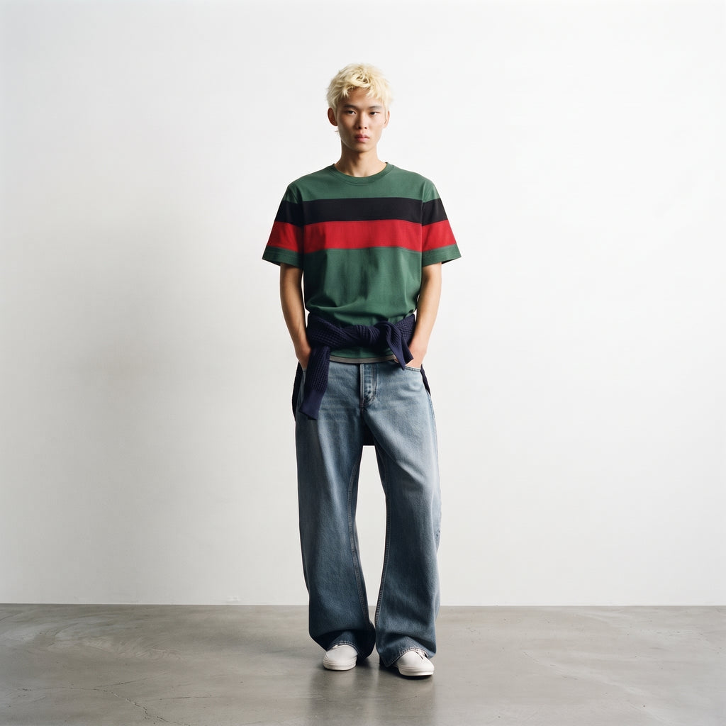 Timeless | Bold Chest Stripe Colorblock T-Shirt