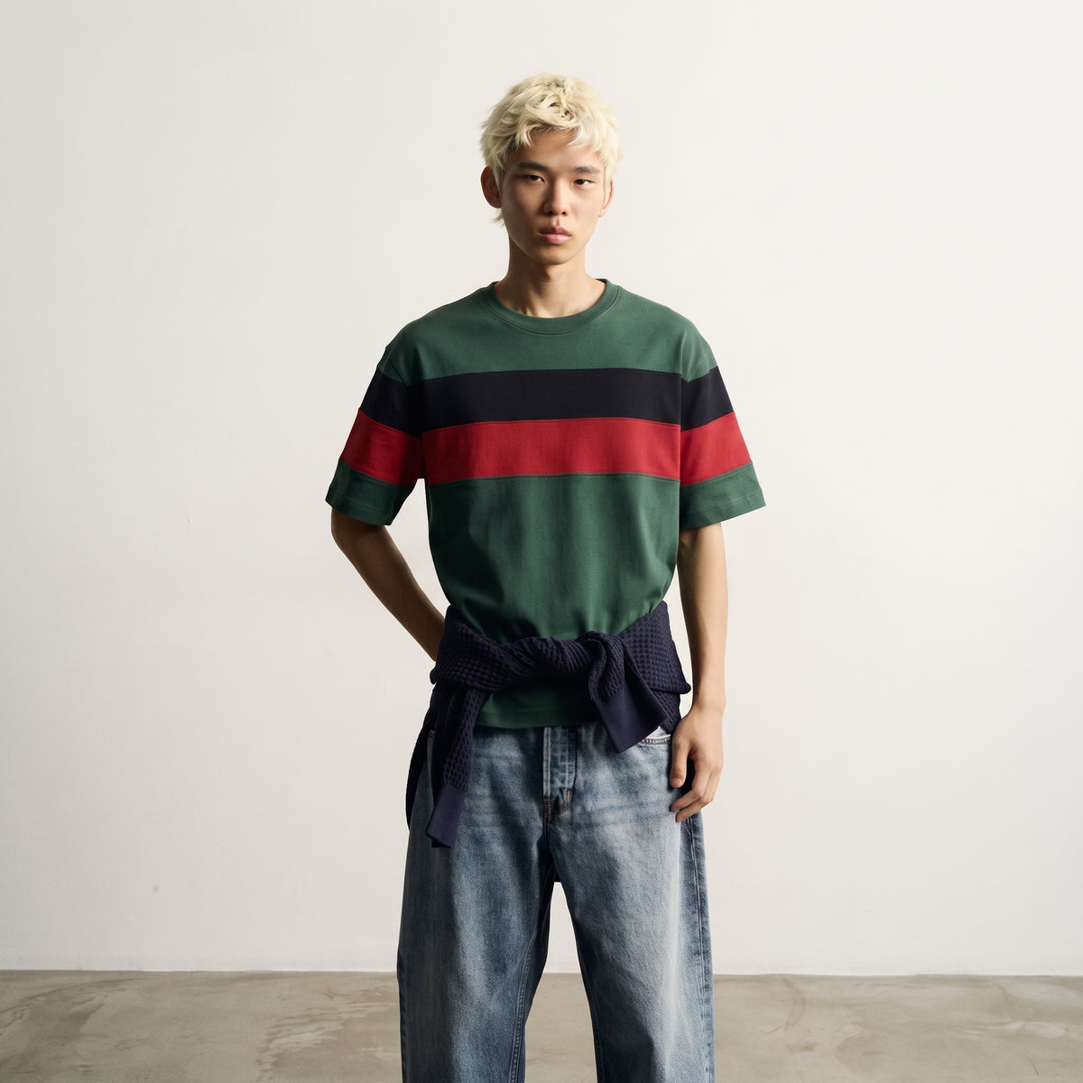 Timeless | Bold Chest Stripe Colorblock T-Shirt