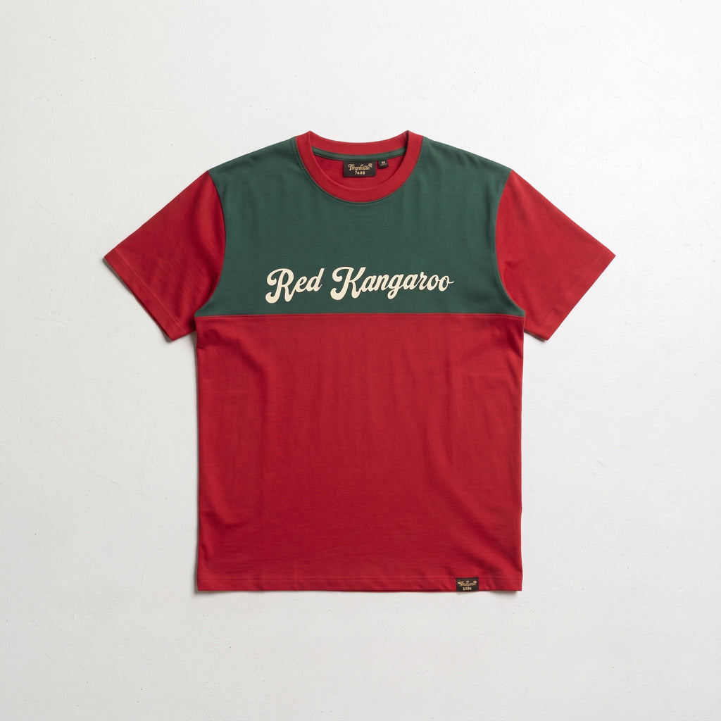 Timeless Paris | Red Kangaroo Colorblock Regular Fit T-Shirt
