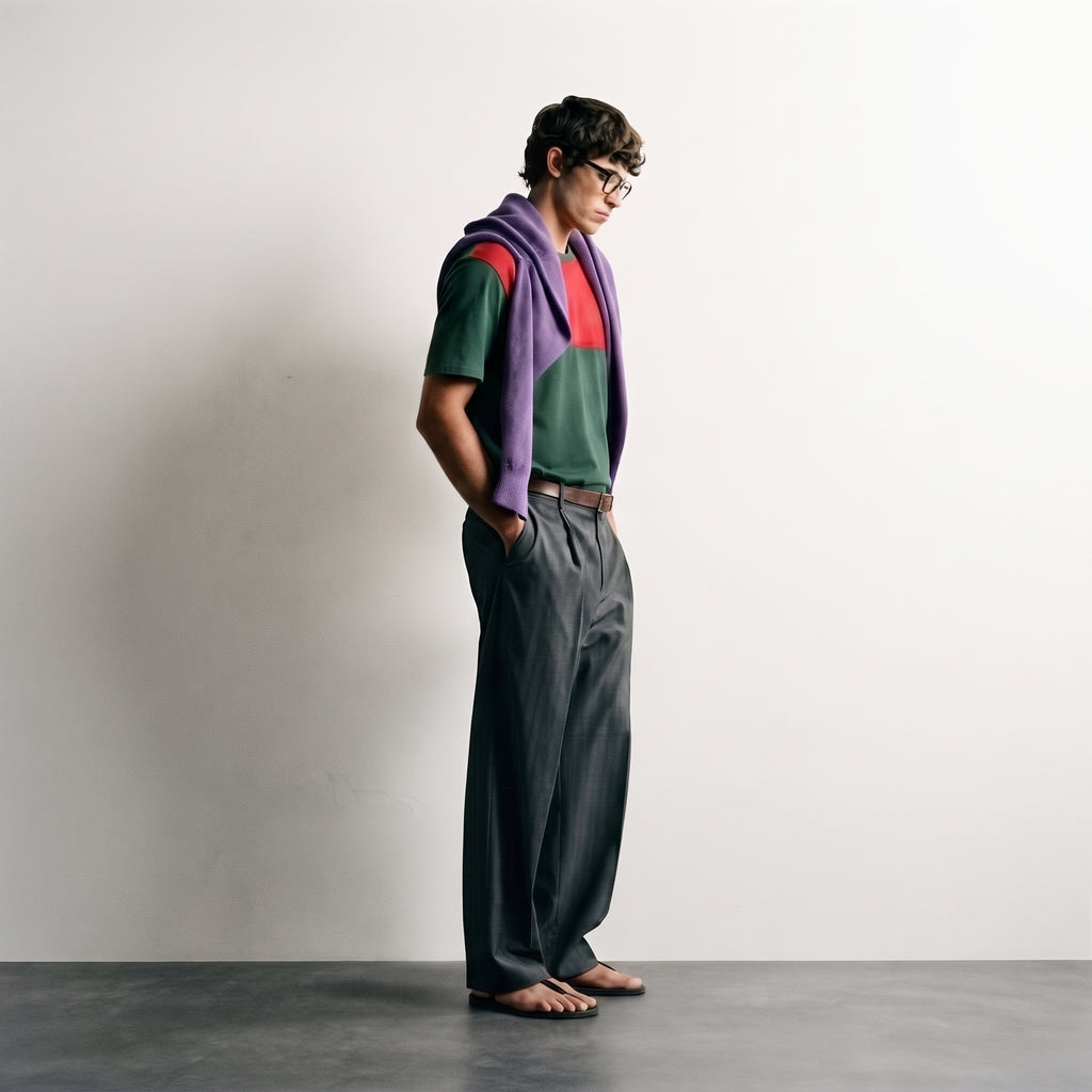 Timeless | Two-Tone Chest Panel Colorblock T-Shirt