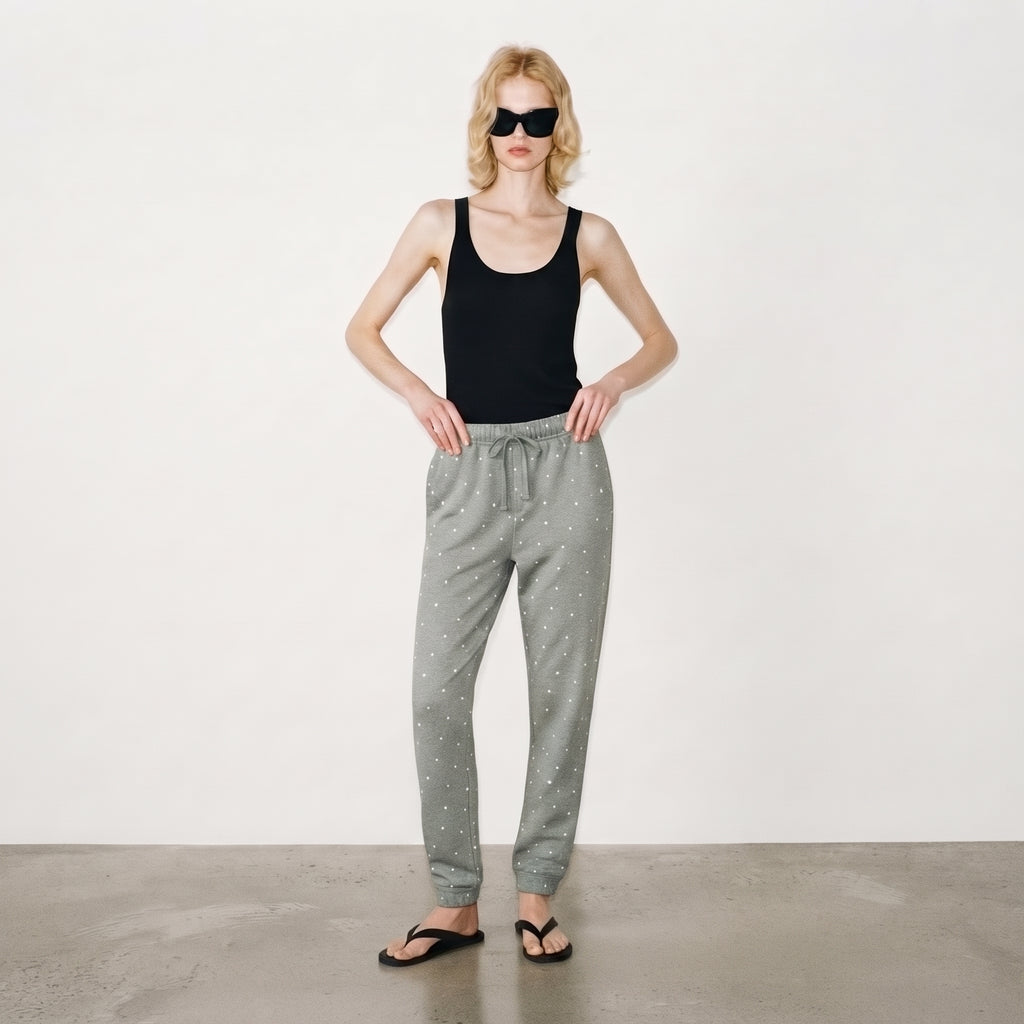 Gloria Jeans | Women's Speckled Dotted Lounge Joggers - Sage