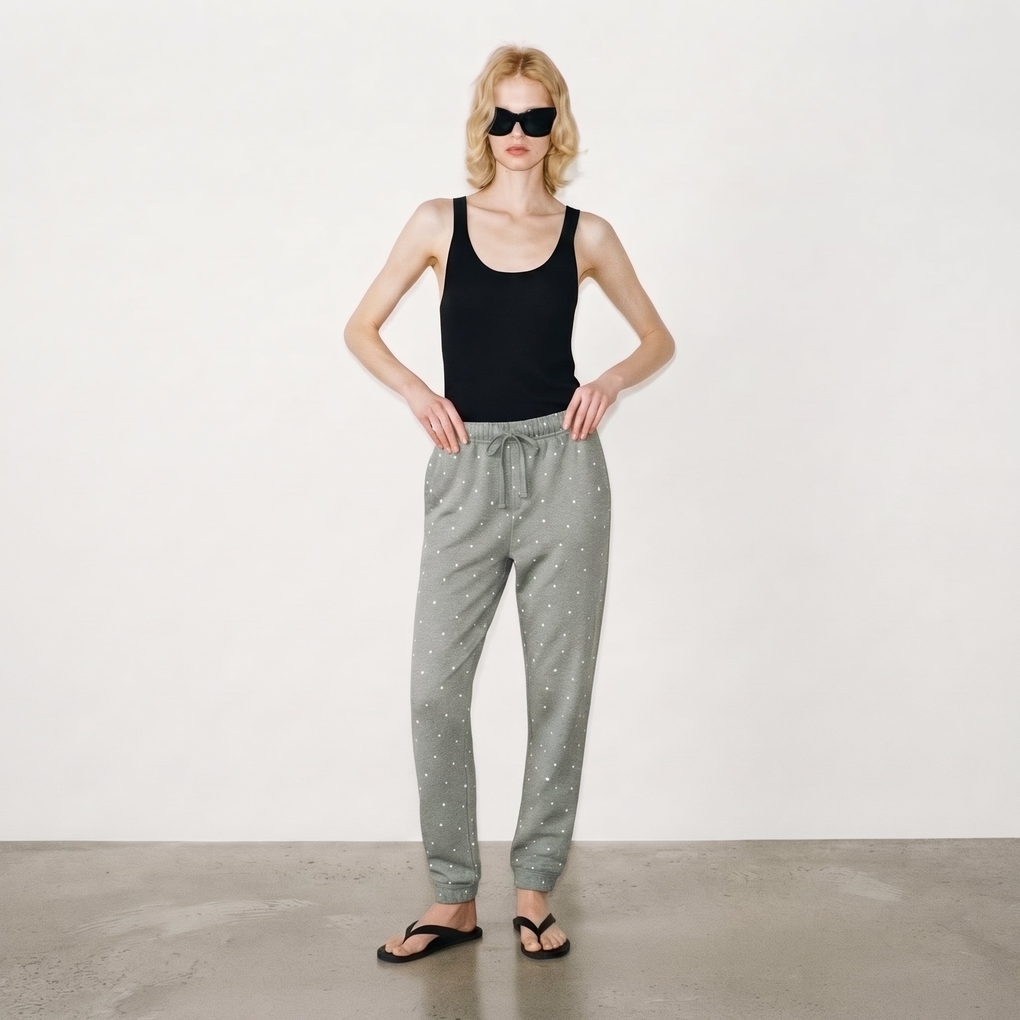 Gloria Jeans | Women's Speckled Dotted Lounge Joggers - Sage