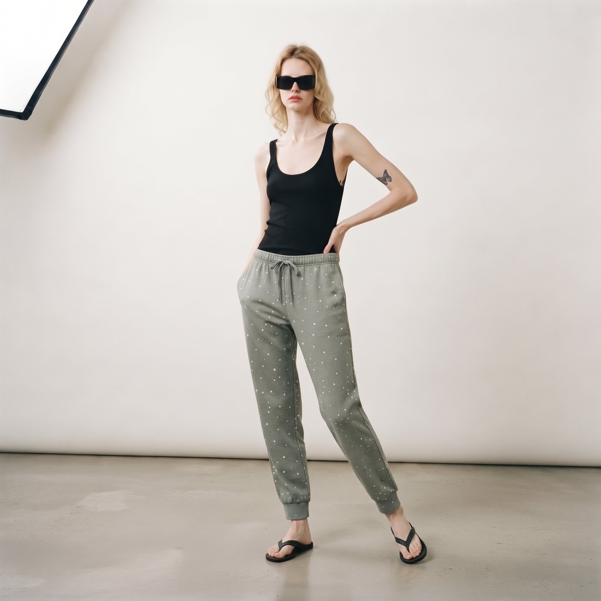 Gloria Jeans | Women's Speckled Dotted Lounge Joggers - Sage