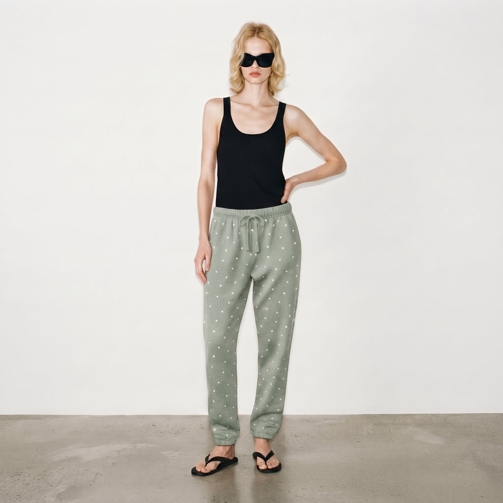 Gloria Jeans | Women's Speckled Dotted Lounge Joggers - Sage