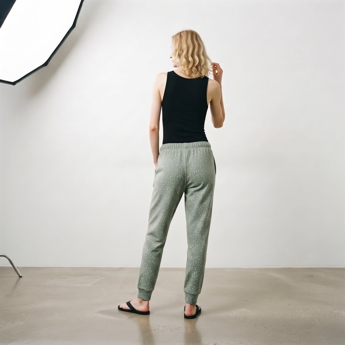 Gloria Jeans | Women's Speckled Dotted Lounge Joggers - Sage