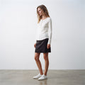 Next | Women's Long Sleeve Waffle Henley Top - Ecru White