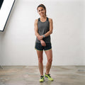 Just Cool | Women's Contrast Racerback Performance Sports Tank - Charcoal & Black