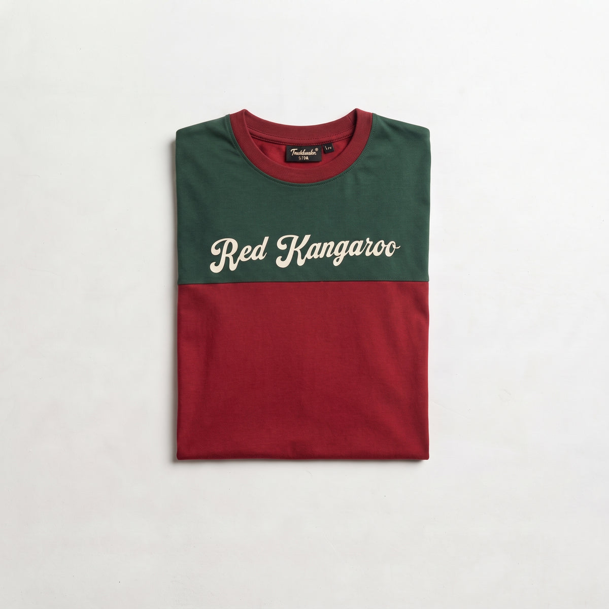 Timeless Paris | Red Kangaroo Colorblock Regular Fit T-Shirt