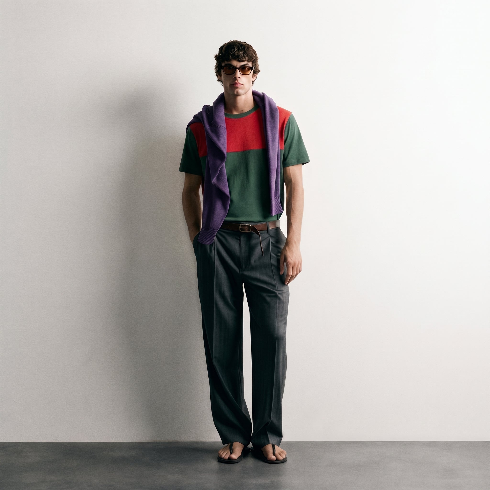 Timeless | Two-Tone Chest Panel Colorblock T-Shirt