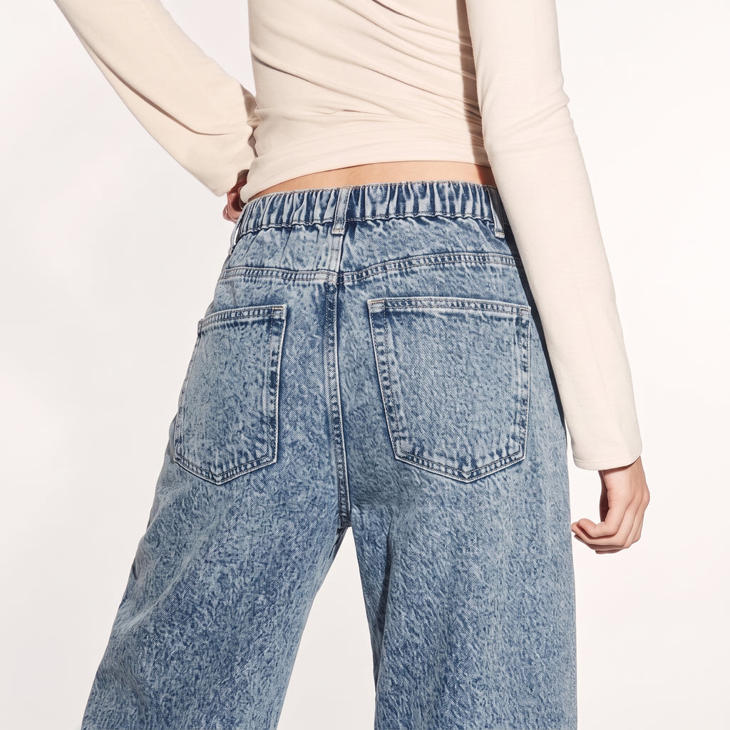 LVD Women's Multi-Pocket Letter Patch Baggy Skate Jeans