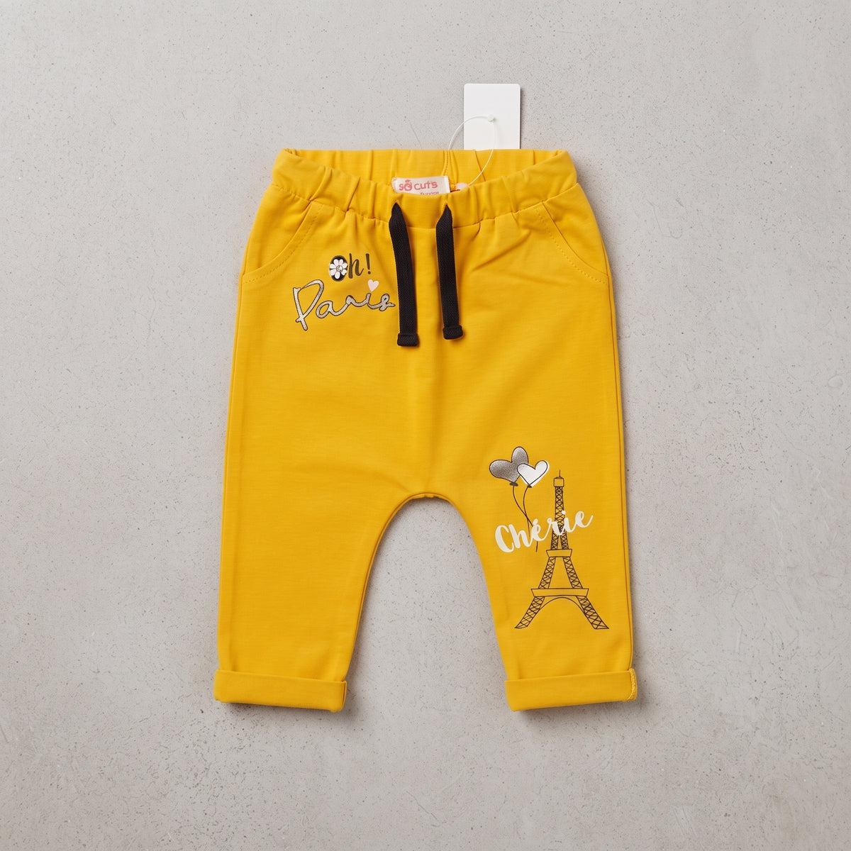 So Cute Toddler Girls' Elastic Waist Drawstring Jogger Trousers