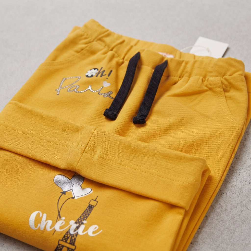 So Cute Toddler Girls' Elastic Waist Drawstring Jogger Trousers